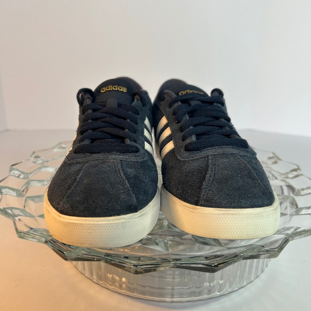 Adidas Court VL‎ Suede Blue White Striped Casual Shoes Sneakers Womens - Picture 7 of 7